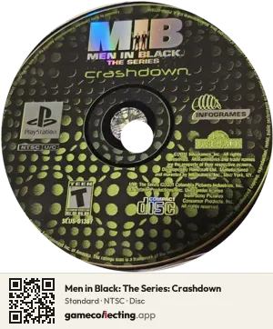 Men in Black: The Series: Crashdown PlayStation, NTSC disc