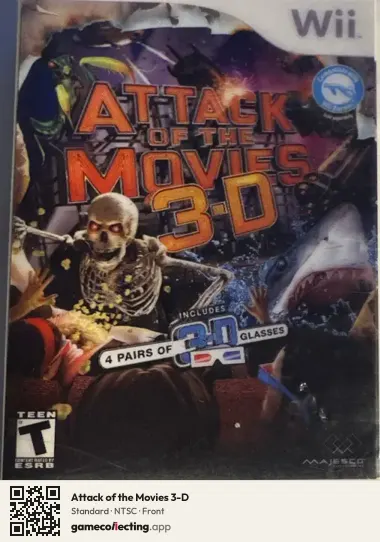 Attack of the Movies 3-D Nintendo Wii, NTSC box front