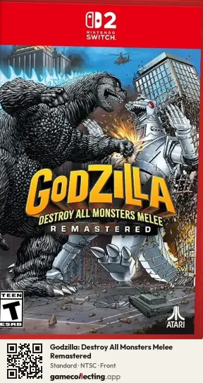 Godzilla: Destroy All Monsters Melee Remastered Nintendo Switch 2, NTSC box front
