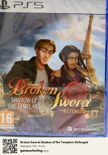 Broken Sword: Shadow of the Templars: Reforged PlayStation 5, PAL box front