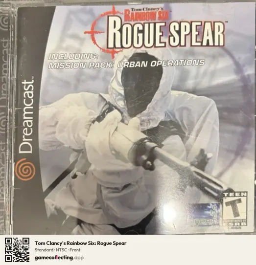 Tom Clancy's Rainbow Six: Rogue Spear Sega Dreamcast, NTSC box front