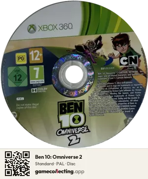 Ben 10: Omniverse 2 Xbox 360, PAL disc