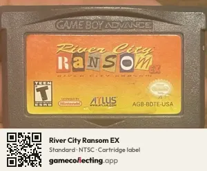 River City Ransom EX Game Boy Advance, NTSC cartridge label
