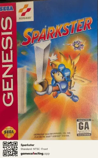 Sparkster Sega Mega Drive / Genesis, NTSC box front