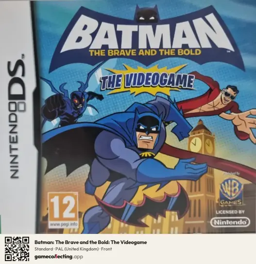 Batman: The Brave and the Bold: The Videogame Nintendo DS, United Kingdom box front