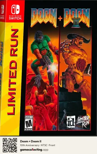 Doom + Doom II Nintendo Switch, NTSC box front