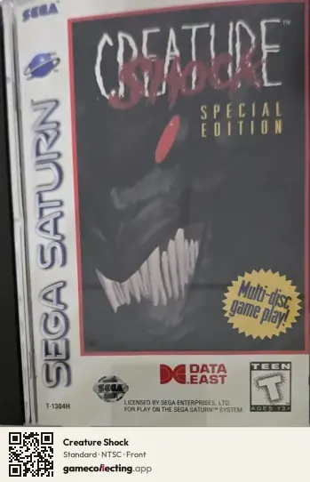 Creature Shock Sega Saturn, NTSC box front