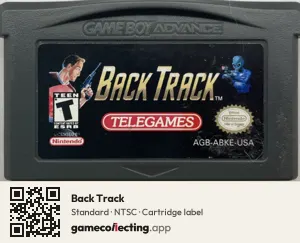 Back Track Game Boy Advance, NTSC cartridge label