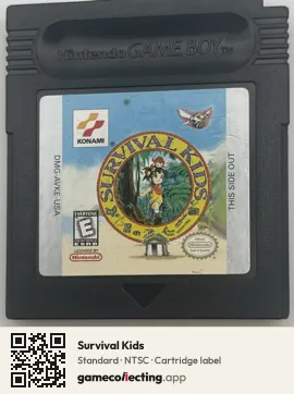 Survival Kids Game Boy Color, NTSC cartridge label