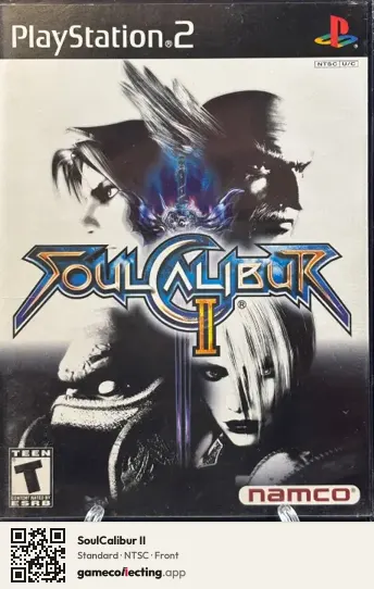 SoulCalibur II PlayStation 2, NTSC box front