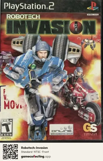 Robotech: Invasion PlayStation 2, NTSC box front