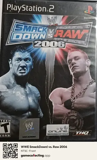 WWE SmackDown! vs. Raw 2006 PlayStation 2, NTSC box front