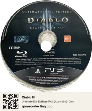 Diablo III PlayStation 3, PAL disc