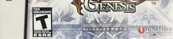 Spectral Force Genesis, the ESRB box on its front