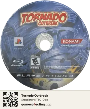 Tornado Outbreak PlayStation 3, NTSC disc
