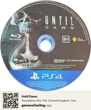 Until Dawn PlayStation 4, PAL disc