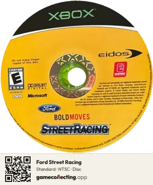 Ford Street Racing Xbox, NTSC disc