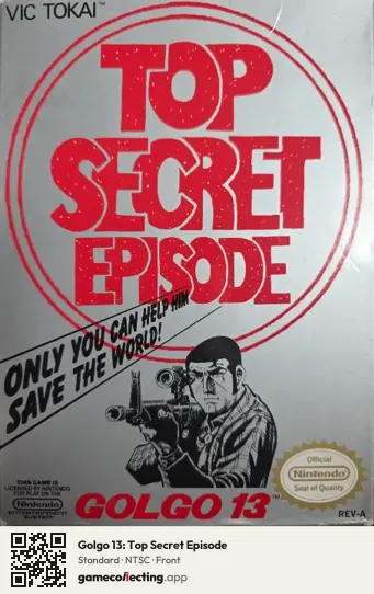 Golgo 13: Top Secret Episode Nintendo Entertainment System, NTSC box front