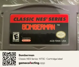 Bomberman Game Boy Advance, NTSC cartridge label