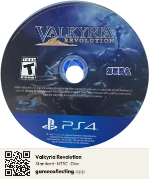 Valkyria Revolution PlayStation 4, NTSC disc