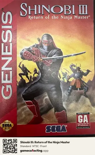Shinobi III: Return of the Ninja Master Sega Mega Drive / Genesis, NTSC box front
