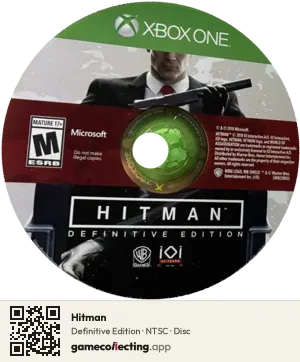 Hitman Xbox One, NTSC disc