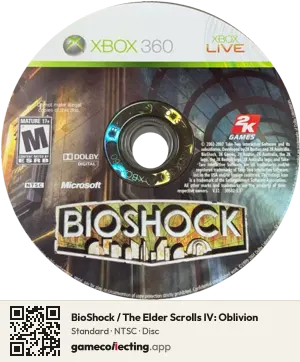 BioShock / The Elder Scrolls IV: Oblivion Xbox 360, NTSC disc