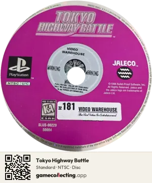 Tokyo Highway Battle PlayStation, NTSC disc