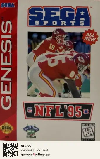 NFL '95 Sega Mega Drive / Genesis, NTSC box front