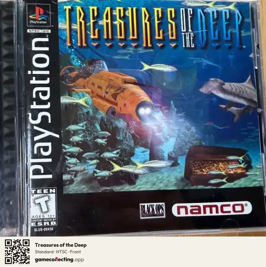 Treasures of the Deep PlayStation, NTSC box front