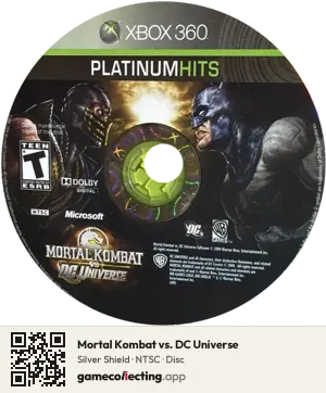 Mortal Kombat vs. DC Universe Xbox 360, NTSC disc
