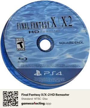 Final Fantasy X/X-2 HD Remaster PlayStation 4, NTSC disc