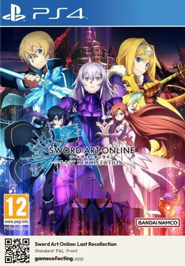 Sword Art Online: Last Recollection PlayStation 4, PAL box front