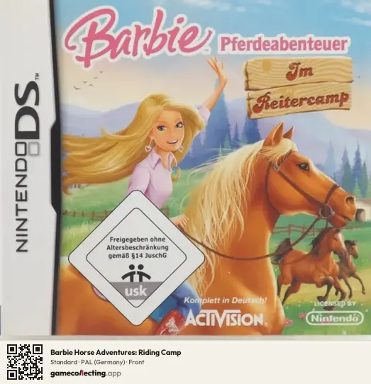 Barbie Horse Adventures: Riding Camp Nintendo DS, Germany box front