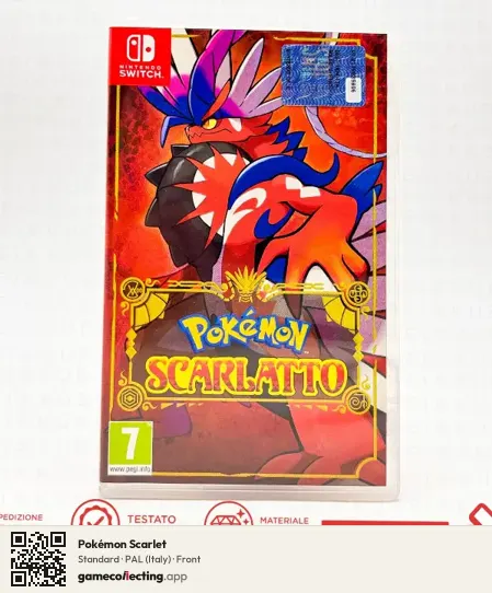 Pokémon Scarlet Nintendo Switch, Italy box front