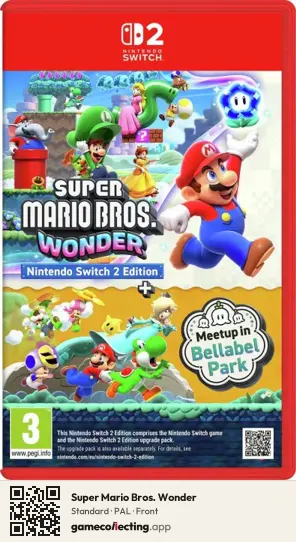 Super Mario Bros. Wonder Nintendo Switch 2, PAL box front