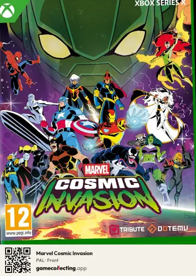 Marvel Cosmic Invasion Xbox Series X, PAL box front