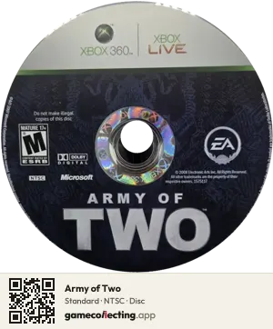 Army of Two Xbox 360, NTSC disc
