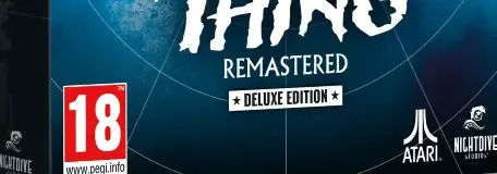 The Thing: Remastered, the PEGI square on its front