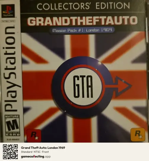 Grand Theft Auto: London 1969 PlayStation, NTSC box front