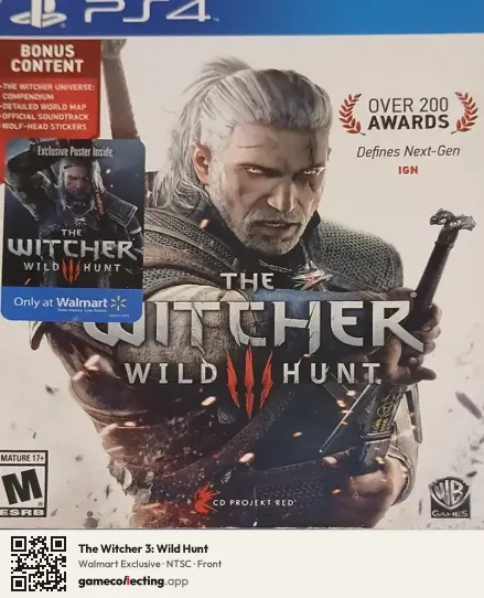 The Witcher 3: Wild Hunt PlayStation 4, NTSC box front
