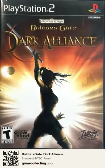 Baldur's Gate: Dark Alliance PlayStation 2, NTSC box front