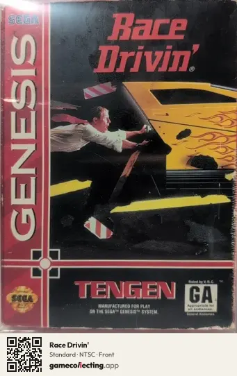 Race Drivin' Sega Mega Drive / Genesis, NTSC box front