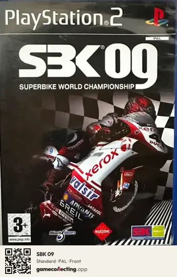 SBK 09 PlayStation 2, PAL box front