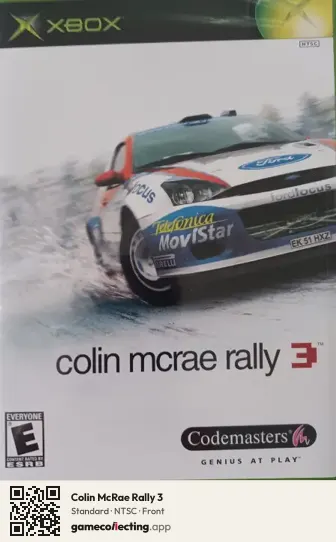Colin McRae Rally 3 Xbox, NTSC box front