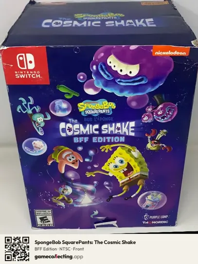 SpongeBob SquarePants: The Cosmic Shake Nintendo Switch, NTSC box front