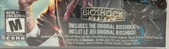 BioShock, the ESRB box on its front