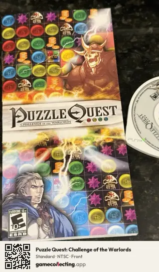 Puzzle Quest: Challenge of the Warlords PlayStation Portable, NTSC box front