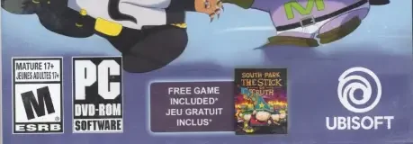 South Park: The Fractured but Whole, the ESRB box on its front