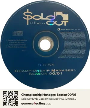 Championship Manager: Season 00/01 Computer, PAL disc